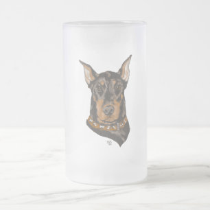 Chope Givrée Étude de tête de Doberman Pinscher