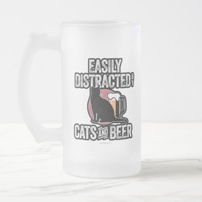Chope Givrée Facilement distrait par les chats et la bière (Gauche)