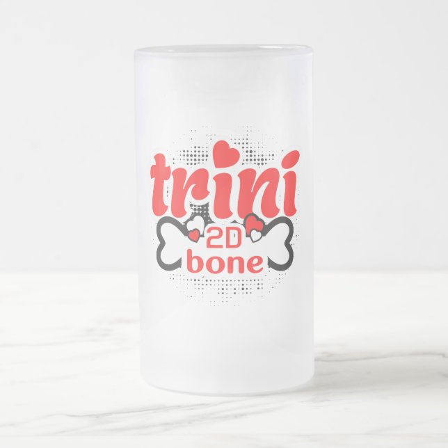 Chope Givrée Fière Trini 2D Bone Drôle Trinidadien Dit (Centre)