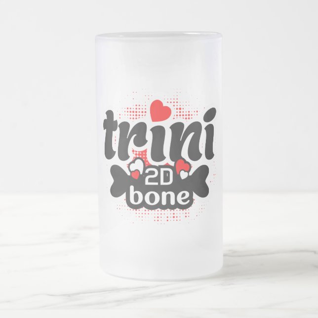 Chope Givrée Fière Trini 2D Bone Drôle Trinidadien Dit (Centre)