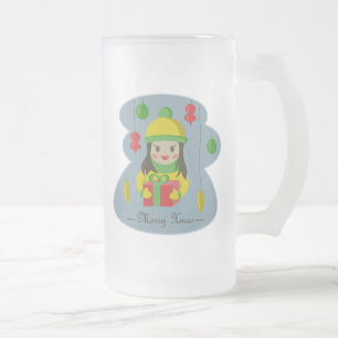 Chope Givrée Fille avec boîte cadeau de Noël