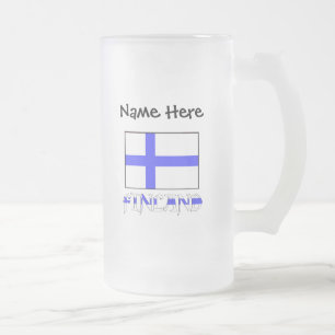 Chope Givrée Finlande et Drapeau Finlandais Personnalisés