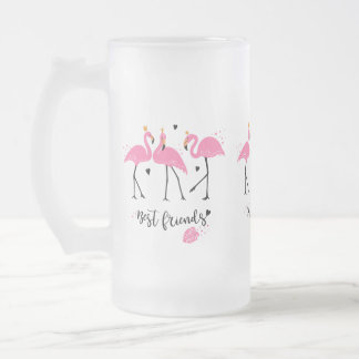 Chope Givrée Flamants roses mignons Vecteur Premium