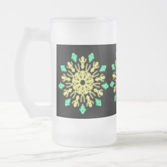 Chope Givrée Fleur de néon jaune et vert (Gauche)