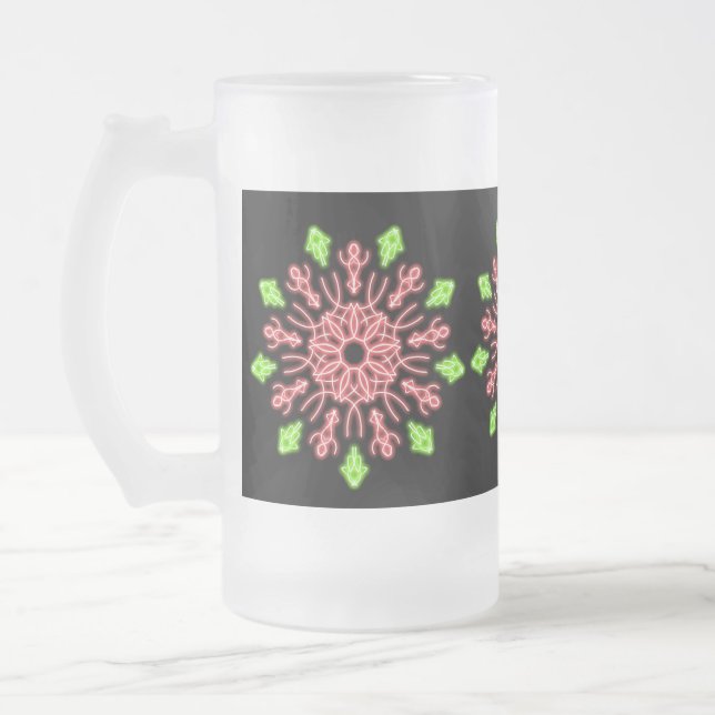 Chope Givrée Fleur de néon rouge et vert (Gauche)