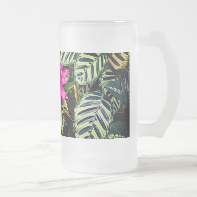 Chope Givrée Fleurs roses, plantes tropicaux (Droit)