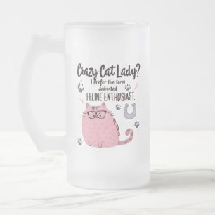 Chope Givrée Folle de chats ? Cadeau drôle pour amateur de chat