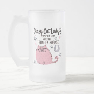 Chope Givrée Folle de chats ? Cadeau drôle pour amateur de chat