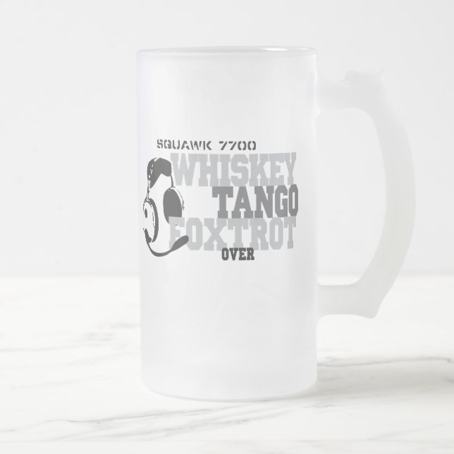Chope Givrée Fox-trot de tango de whiskey - humour d'aviation (Droit)