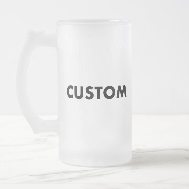Chope Givrée Frosted Custom Beer Stein Glass Blank - 16oz Pint (Gauche)