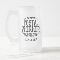 Funny Retraité Postal Worker Personnaliser Nom