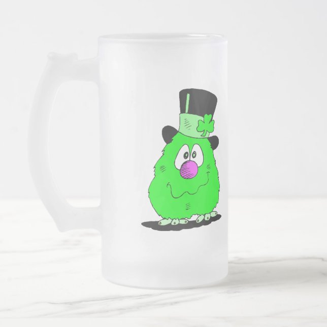Chope Givrée Fuzzy Green Creator & Green Beer Glass Stein (Gauche)