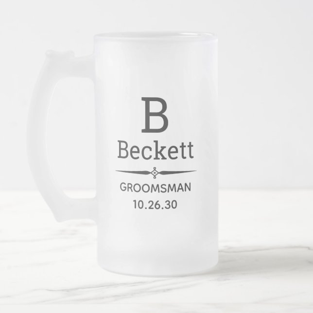 Chope Givrée Garçon d'honneur Monogrammé (Gauche)