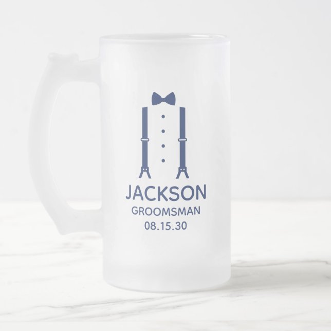Chope Givrée Garçon d'honneur noeud papillon bleu (Gauche)