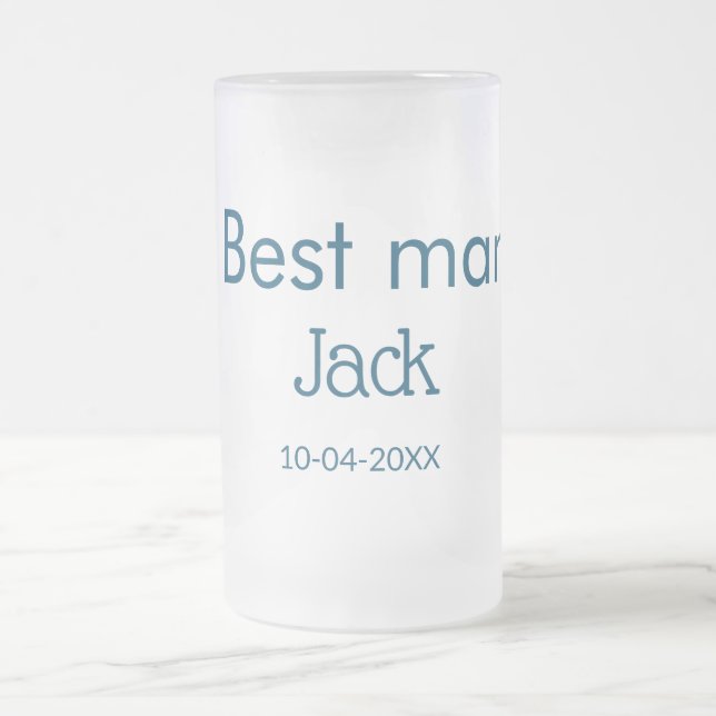 Chope Givrée garçon d'honneur témoin ajouter nom texte enterrem (Centre)