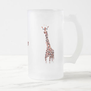 Chope Givrée Giraffes d'art faunique Nom personnalisé
