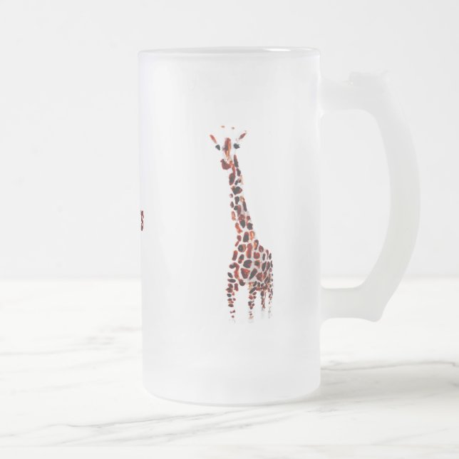 Chope Givrée Giraffes d'art faunique Nom personnalisé (Droit)