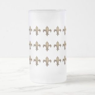 CHOPE GIVRÉE GOLD FLEUR DE LIS PRINT ANTIQUED