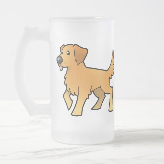 Chope Givrée Golden retriever de bande dessinée (Gauche)