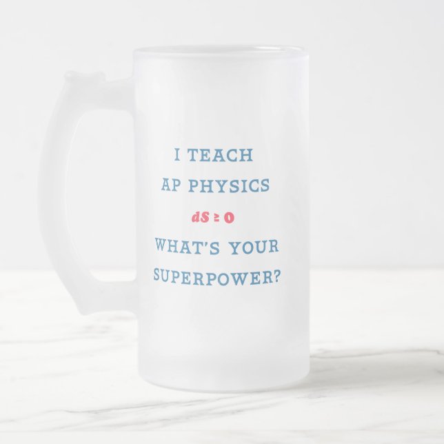 Chope Givrée Graphique du Superpouvoir du Professeur de Physiqu (Gauche)