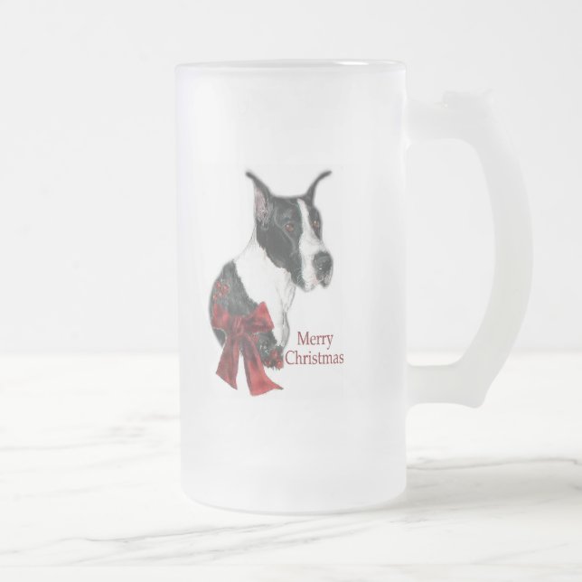 Chope Givrée Great Dane Mantle Cadeaux de Noël (Droit)