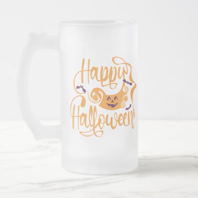 Chope Givrée Happy Halloween chauves-souris Jack-o'-lantern (Gauche)