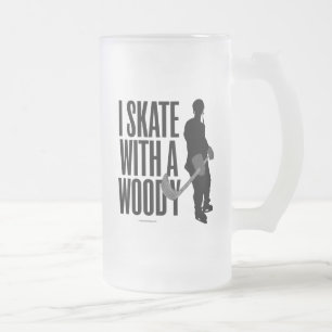 Chope Givrée I Skate With A Woody (Hockey) Frosted Glass Beer M