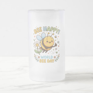 Chope Givrée Illustration adorable "Bee Happy!" pour la Journée