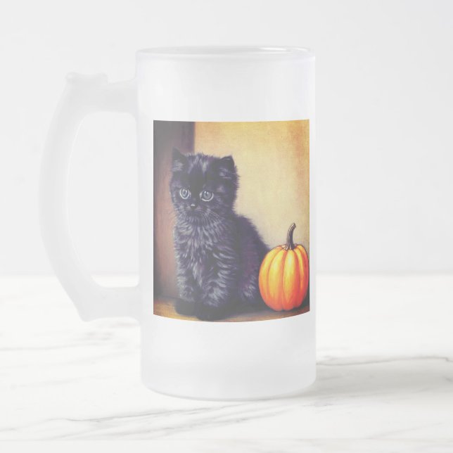 Chope Givrée Illustration vintage Halloween Black Kitten (Gauche)