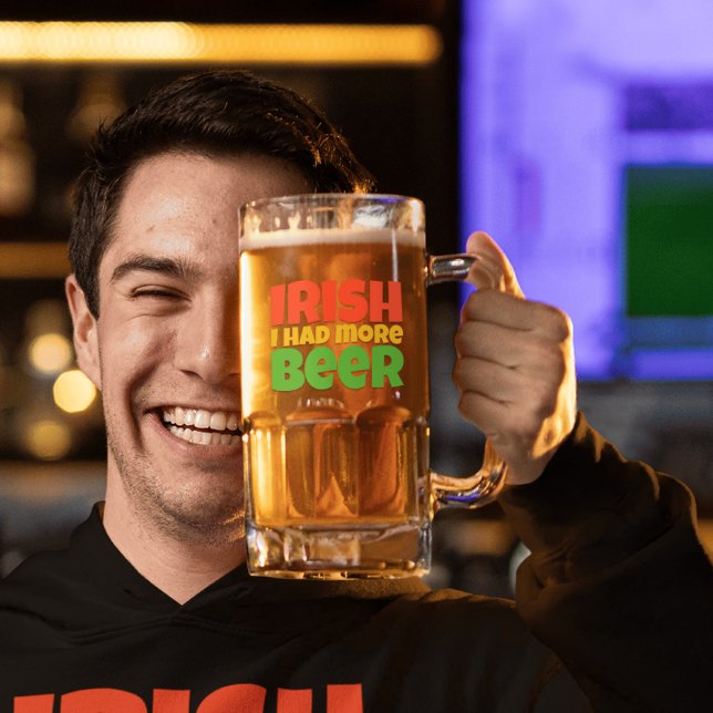 Chope Givrée Irlandais J'Avais Plus De Viande De Verre Frosted  (Créateur téléchargé)