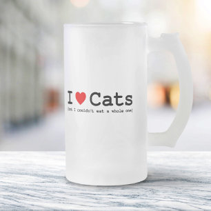 Chope Givrée J'adore les chats (mais je ne pourrais pas en mang