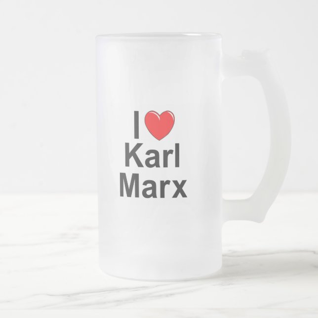 Chope Givrée J'aime (coeur) Karl Marx (Droit)