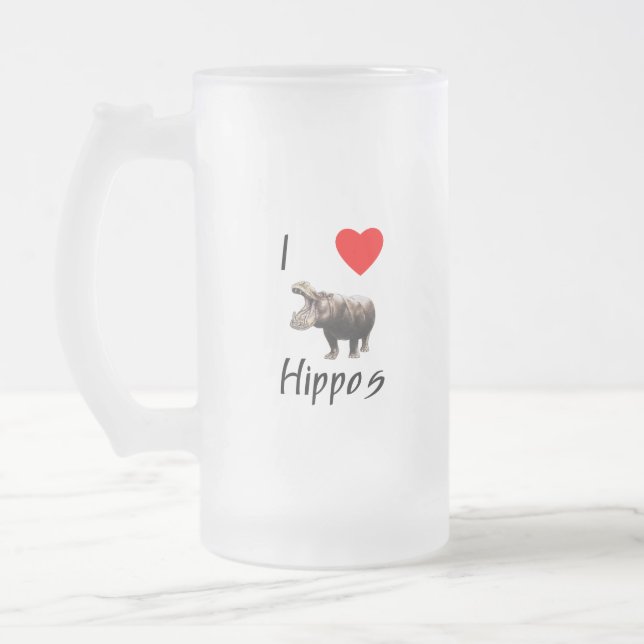 Chope Givrée J'aime des hippopotames (2) (Gauche)
