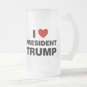Chope Givrée J'aime le président Trump Heart
