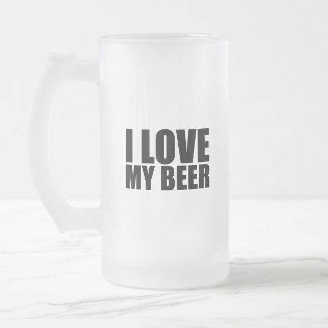 Chope Givrée J'aime ma bière (Gauche)