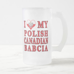 Chope Givrée J'Aime Mon Canadien Polonais Babcia