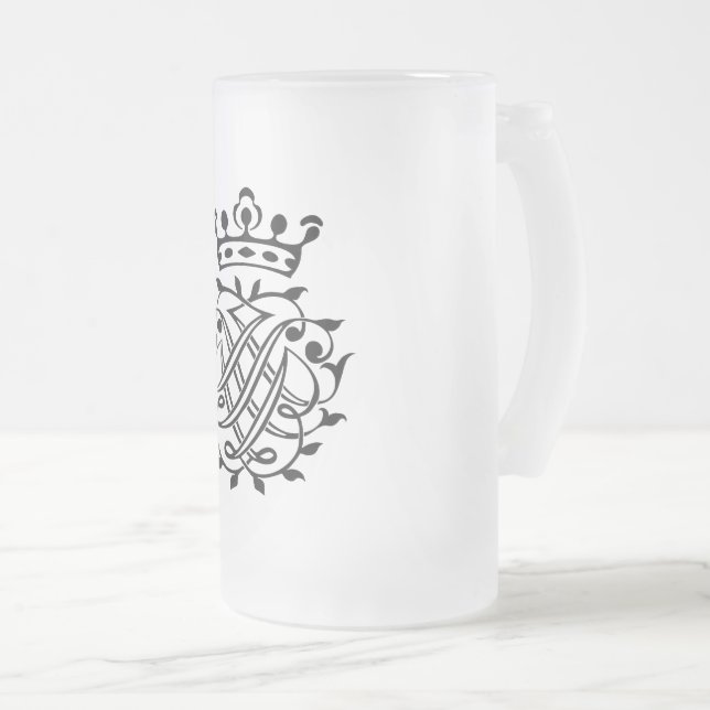 Chope Givrée Johann Sebastian Bach Crest Monogramme Insignia (Devant droit)
