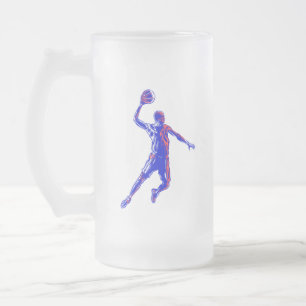 Chope Givrée Joueur de basket Slam Dunk, Red and Blue Design