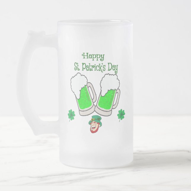 Chope Givrée Joyeuse Saint-Patrick, Bière Verte (Gauche)