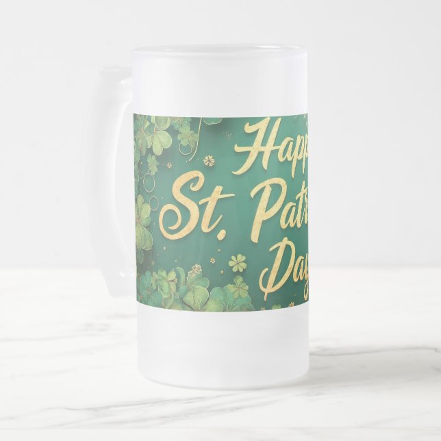 Chope Givrée Joyeux design de trèfle de la Saint-Patrick (Devant gauche)