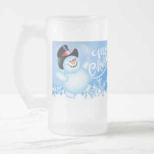 Chope Givrée Joyeux Noël Bonhomme de neige joyeux et ornement