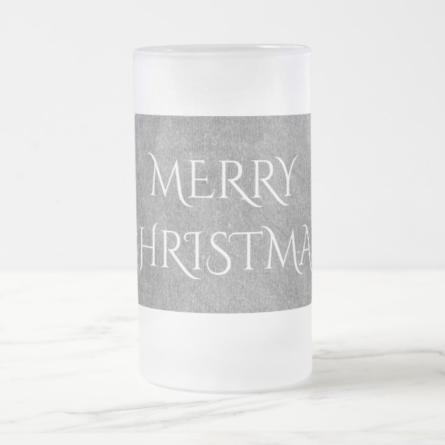 Chope Givrée Joyeux Noël Chalkboard Typographie noir blanc (Centre)