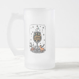 Chope Givrée Joyeux Noël dans un verre de vin