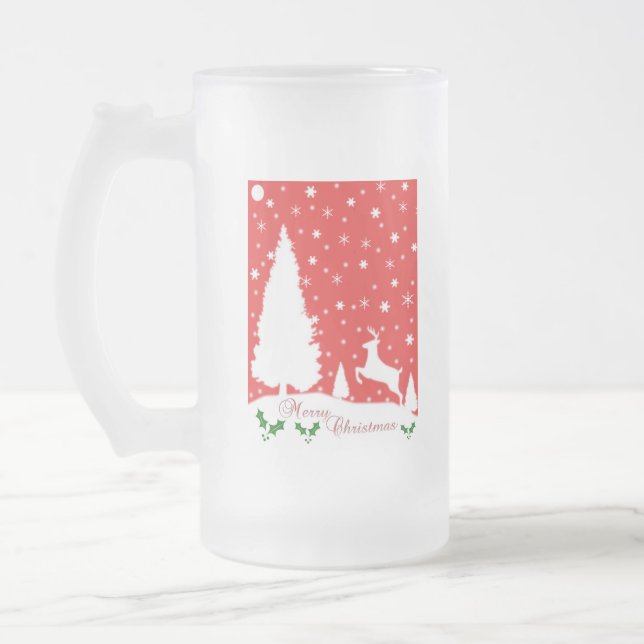 Chope Givrée Joyeux Noël Snowflakes hiver (Gauche)