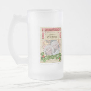Chope Givrée Joyeux Noël Vintage en verre
