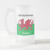 Joyeux St. David's Day Red Dragon Gallois Drapeau