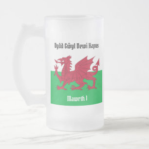 Chope Givrée Joyeux St. David's Day Red Dragon Gallois Drapeau