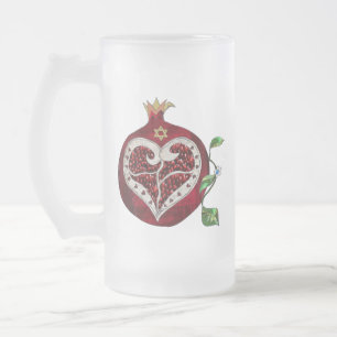 Chope Givrée Judaica Pomegranate Heart Hanoukka Rosh Hashanah