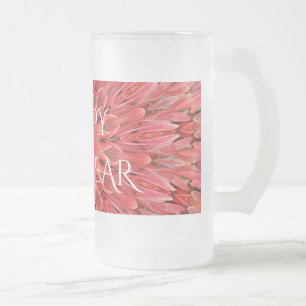 Chope Givrée Kaleidoscope Design Fleur rouge Joyeux Texte du No
