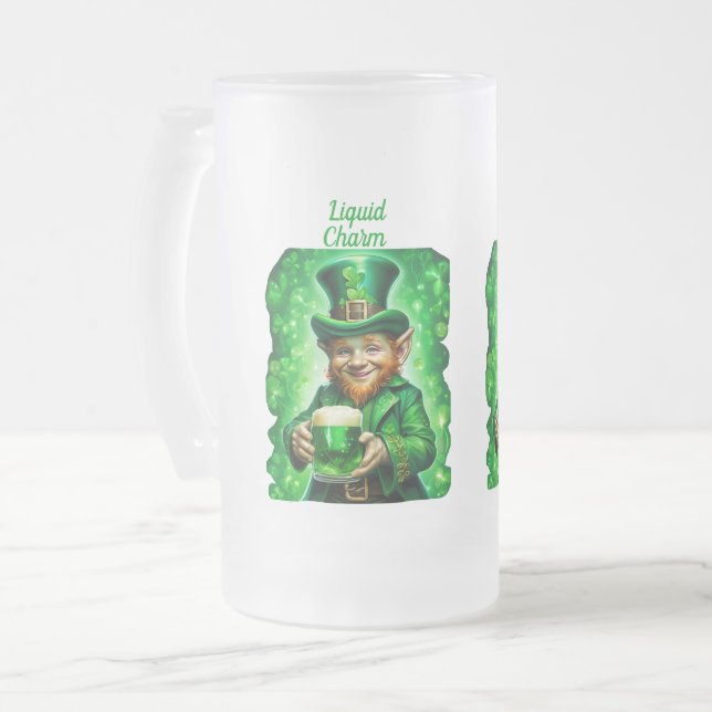 Chope Givrée La Saint-Patrick, lutin vert, bière verte (Devant gauche)